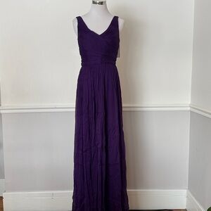 J. Crew Silk Chiffon Heidi Gown Eggplant 2, 6 $365 Purple
